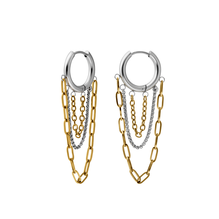 Main Course Mixed-Metal Hoops