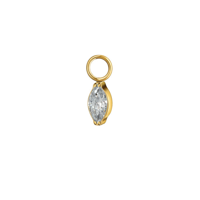 Marquise Zirconia Clicker Hoop Charm