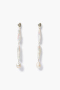 Match Stick Earrings White Pearl