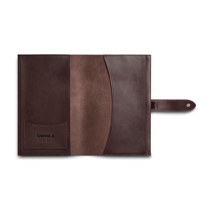 Medium Snap Journal Cover - Dark Brown Vachetta