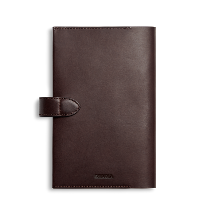 Medium Snap Journal Cover - Dark Brown Vachetta