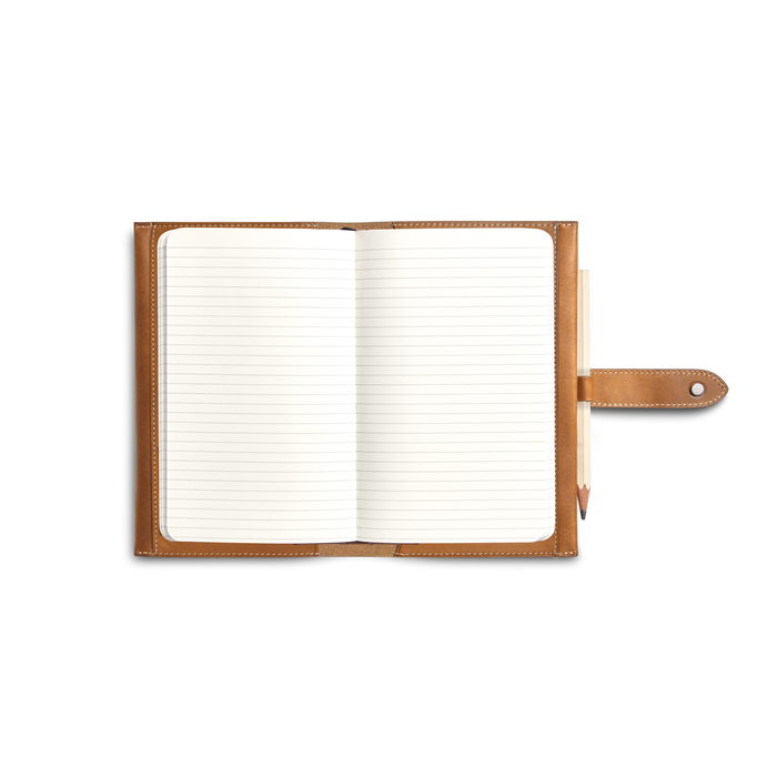 Medium Snap Journal Cover - Tan Vachetta
