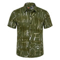 Men Abstract Letter Print Short Sleeve Shirt