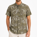 Men Abstract Print Short Sleeve Shirt