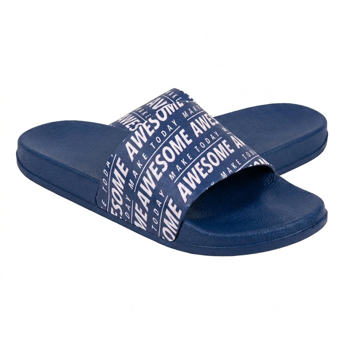 Kids Awesome Print Slide Sandals
