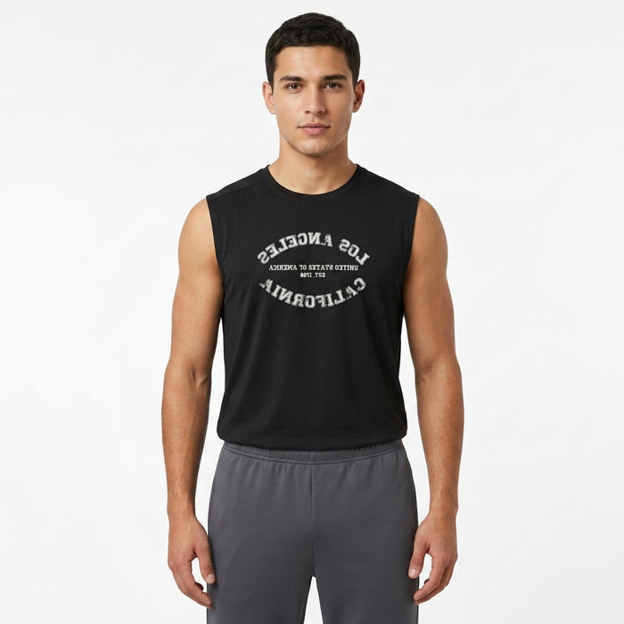 Men California Graphic Sleeveless Tank Top
