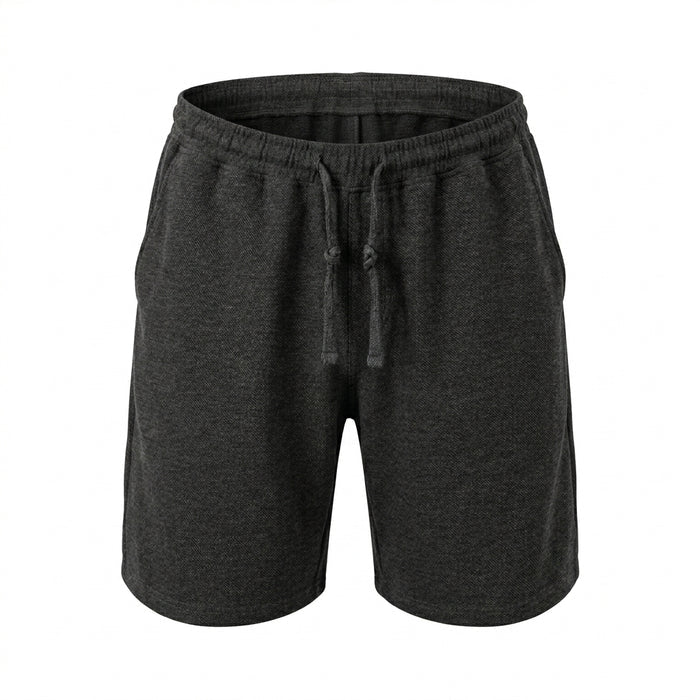Men Charcoal Drawstring Shorts