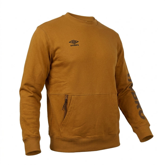 Men Crew Neck Sweatshirt With Zip Pocket