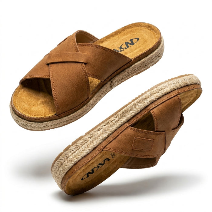 Men Cross Strap Comfort Slide Slipper