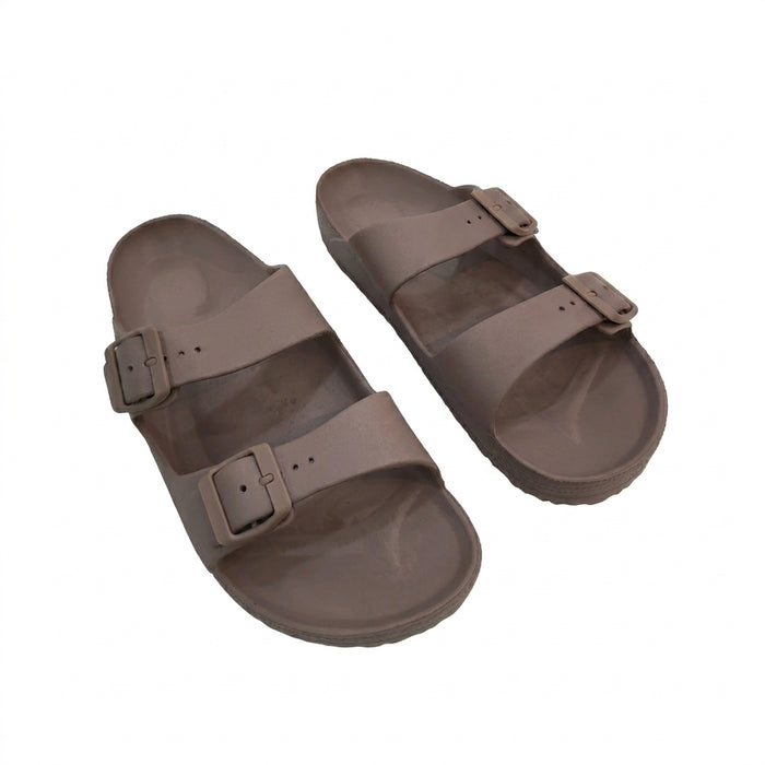Men Double Buckle EVA Slides
