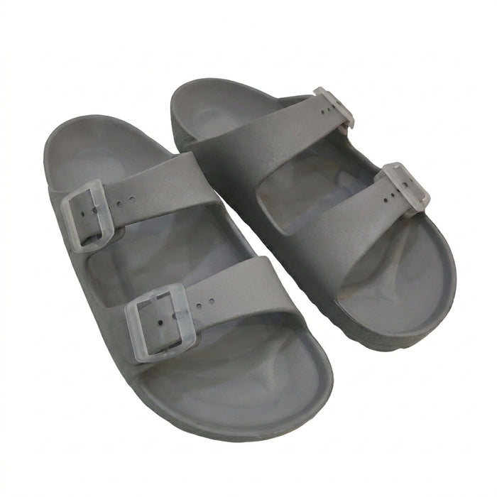 Men Double Buckle EVA Slides
