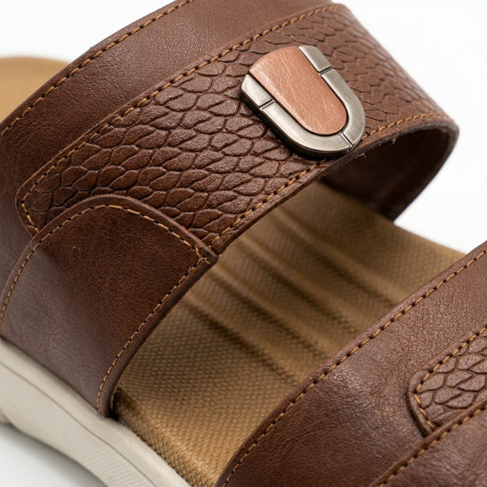 Men Double Strap Comfort Slide Slipper
