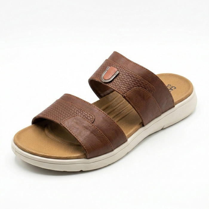 Men Double Strap Comfort Slide Slipper