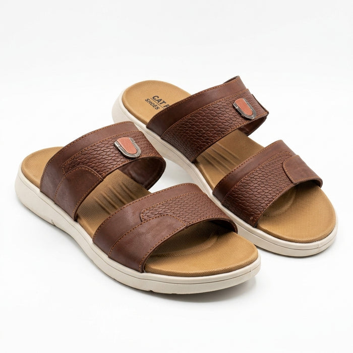 Men Double Strap Comfort Slide Slipper