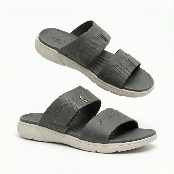 Men Double Strap Comfort Slide Slipper