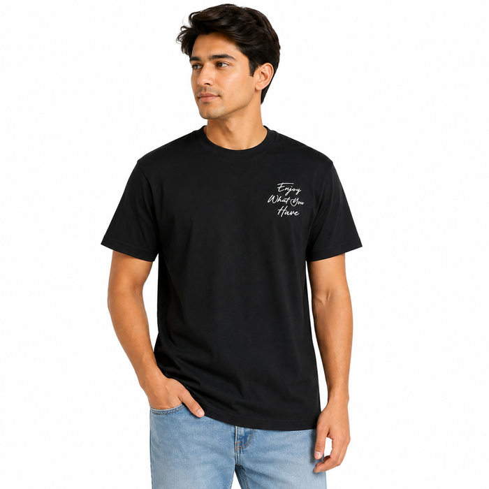Men Enjoy What You Have Graphic Short Sleeve T Shirt