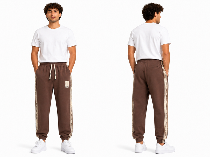 Boys Fleece Jogger Pants With Side Tape