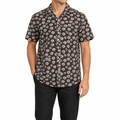 Men Floral Print Short Sleeve Shirt