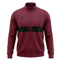 Men Full Zip Track Jacket With Contrast Chest Panel