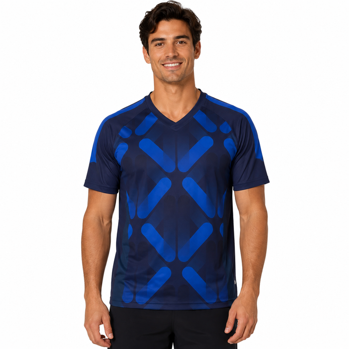 Men Geometric Print Sports T-Shirt