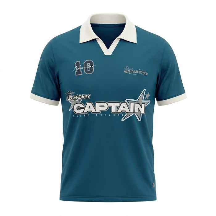 Boys Graphic Polo T Shirt Captain Print