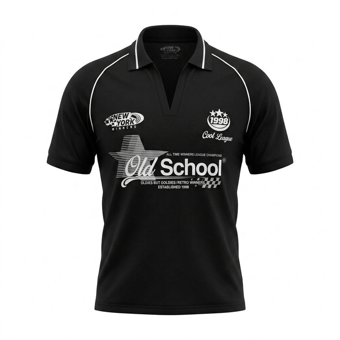 Boys Graphic Polo T Shirt Old School Print