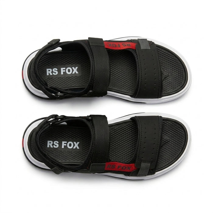 Men Hook And Loop Sport Sandals With Contrast Sole