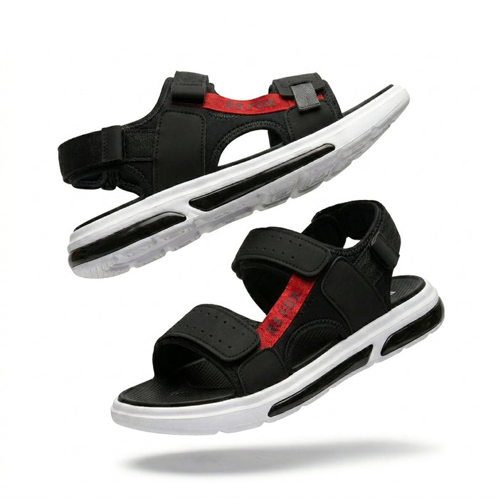 Men Hook And Loop Sport Sandals With Contrast Sole