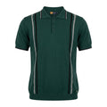 Men Knitted Polo Shirt With Vertical Stripe Design