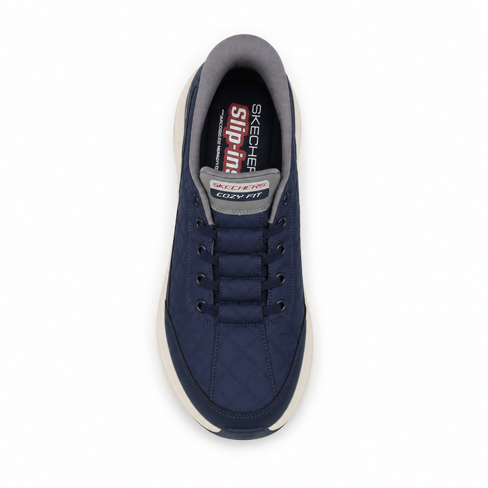Men Quilted Lace Up Casual Shoes
