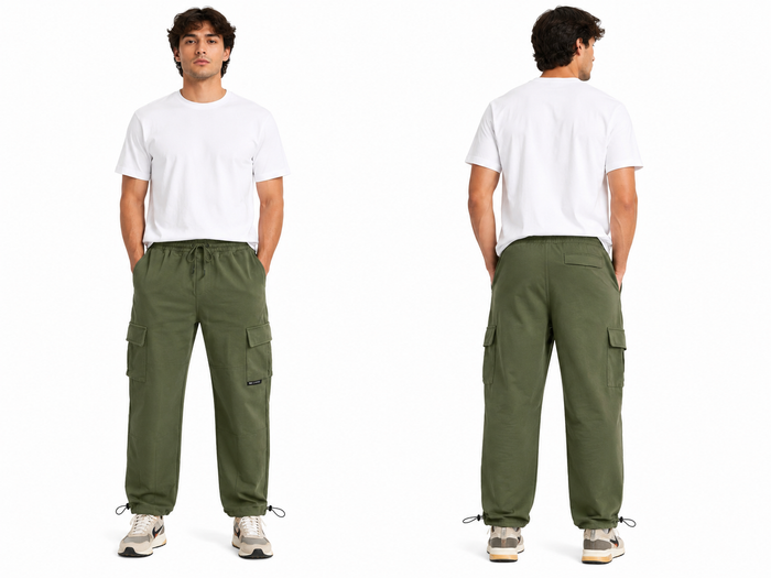 Men Relaxed Fit Cargo Jogger Pants