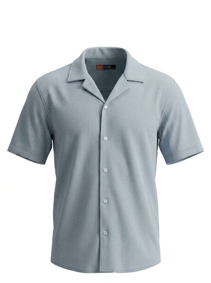 Men Ribbed Shirt And Shorts Set