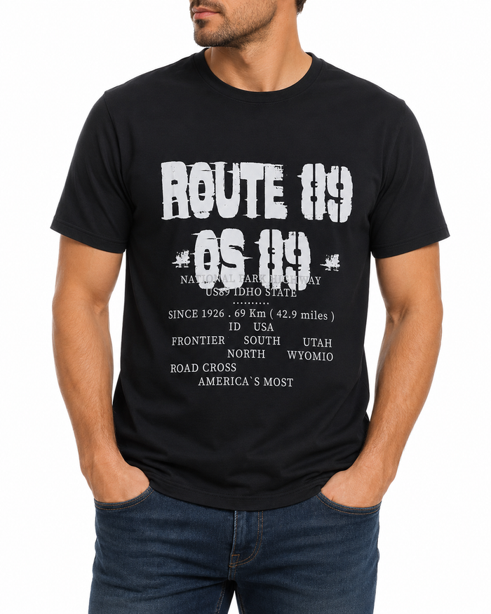 Men Route 89 Graphic T Shirt