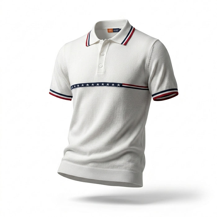 Men Short Sleeve Polo Shirt With Contrast Tipping