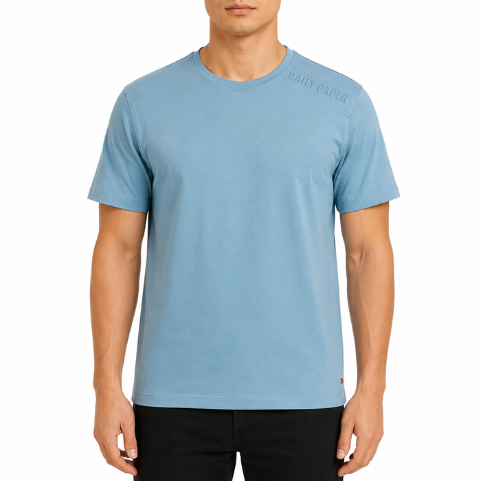 Men Short Sleeve T-Shirt With Embossed Shoulder Detail