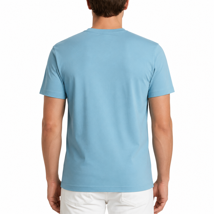 Men Short Sleeve T-Shirt With Embossed Shoulder Detail