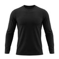Men Solid Crew Neck Long Sleeve T Shirt