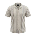 Men Stripe Shirt And Shorts Set