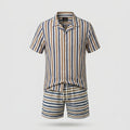 Men Stripe Drawstring Shorts