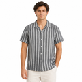 Men Striped Short Sleeve Shirt