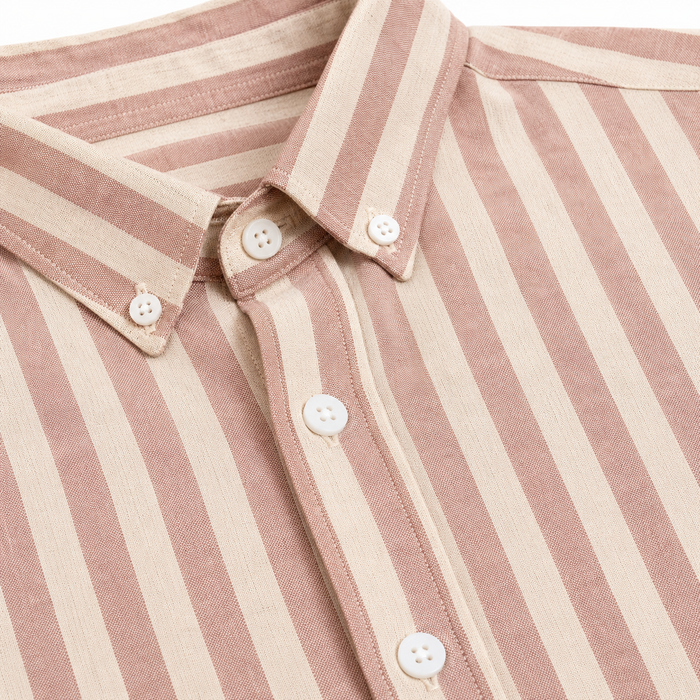 Men Striped Short Sleeve Shirt