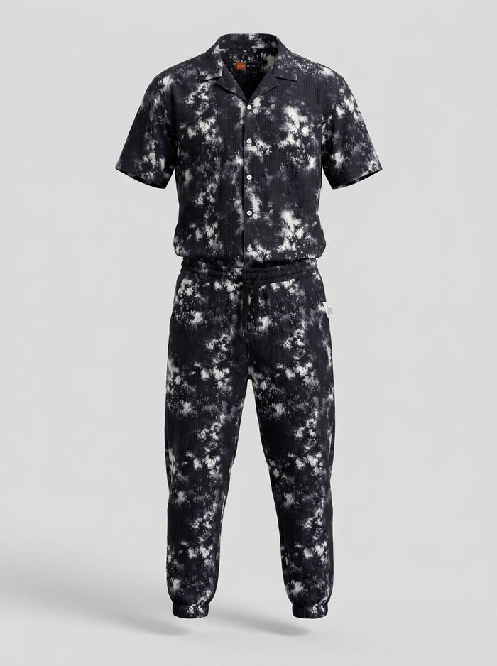 Men Tie Dye Shirt And Pants Set