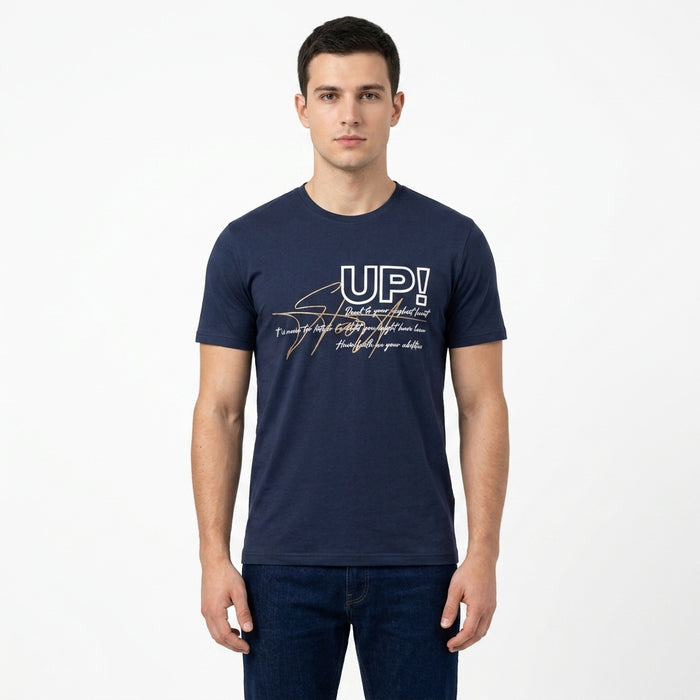 Men Up Graphic Printed T Shirt