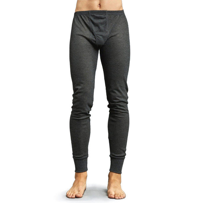 Men's Charcoal Grey Winter Thermal Underwear Set Assorted Sizes - Bulk Case of 24