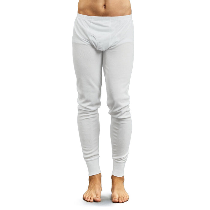 Men's White Winter Thermal Underwear Set Assorted Sizes - Bulk Case of 24