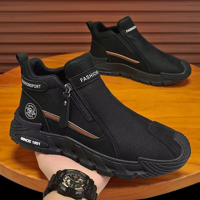 Mens Zipper Martin Boots