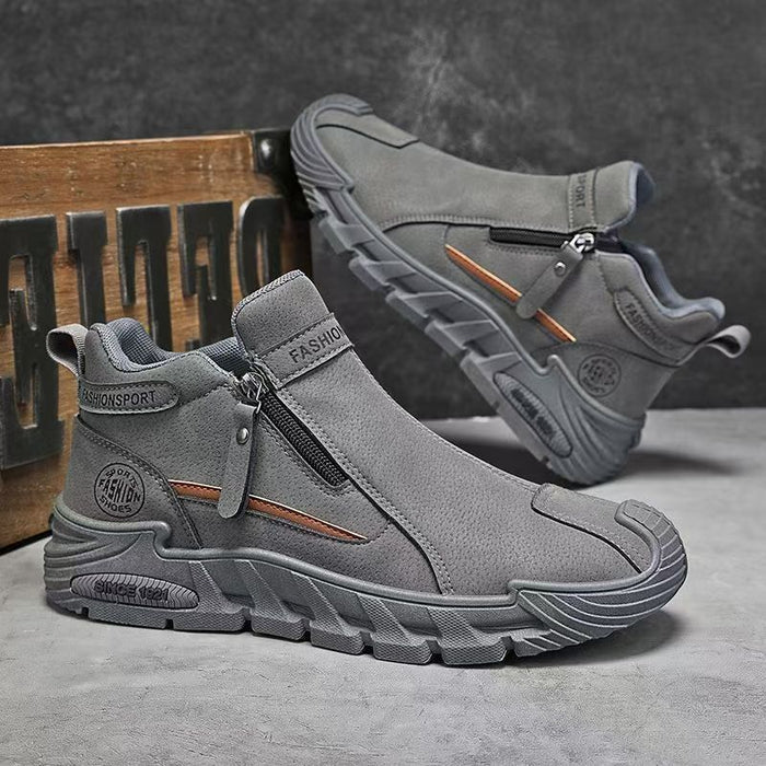 Mens Zipper Martin Boots
