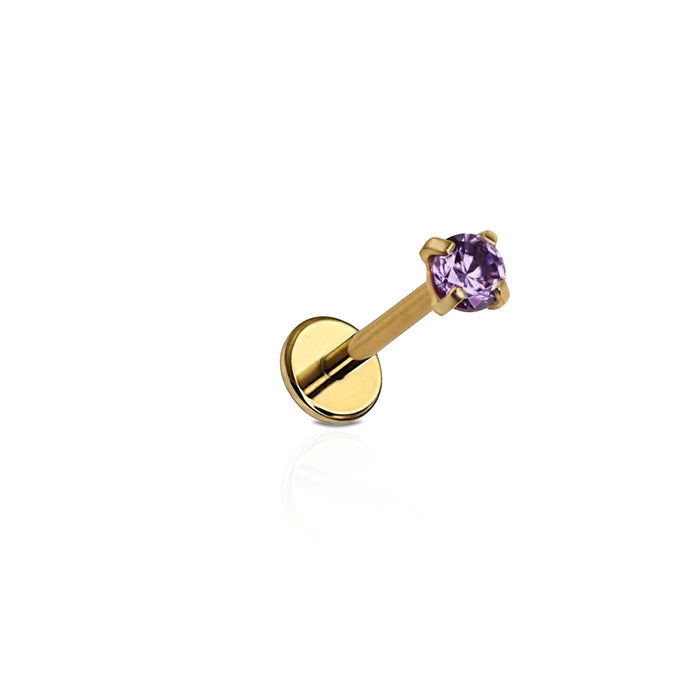Gold / February Amethyst / Single