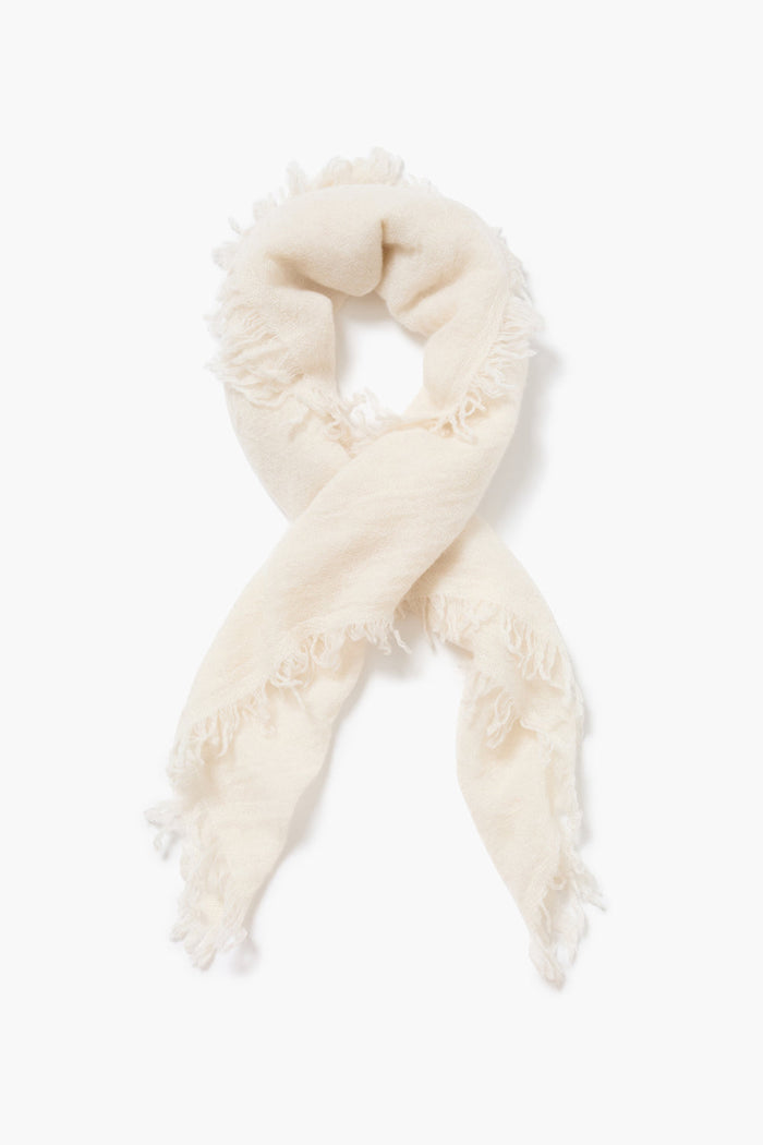 Micro Cashmere Scarf Eggshell
