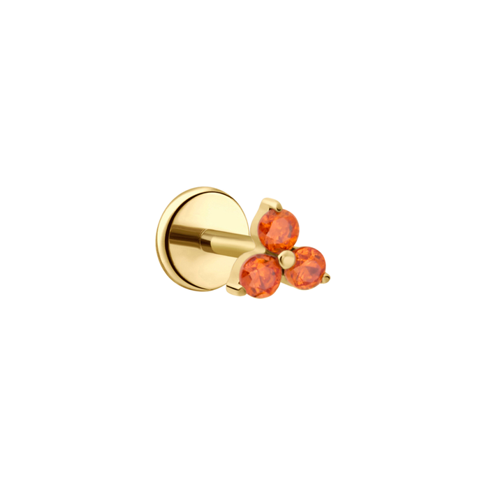 Micro Love Triangle Flat Back Stud - Mai Tai
